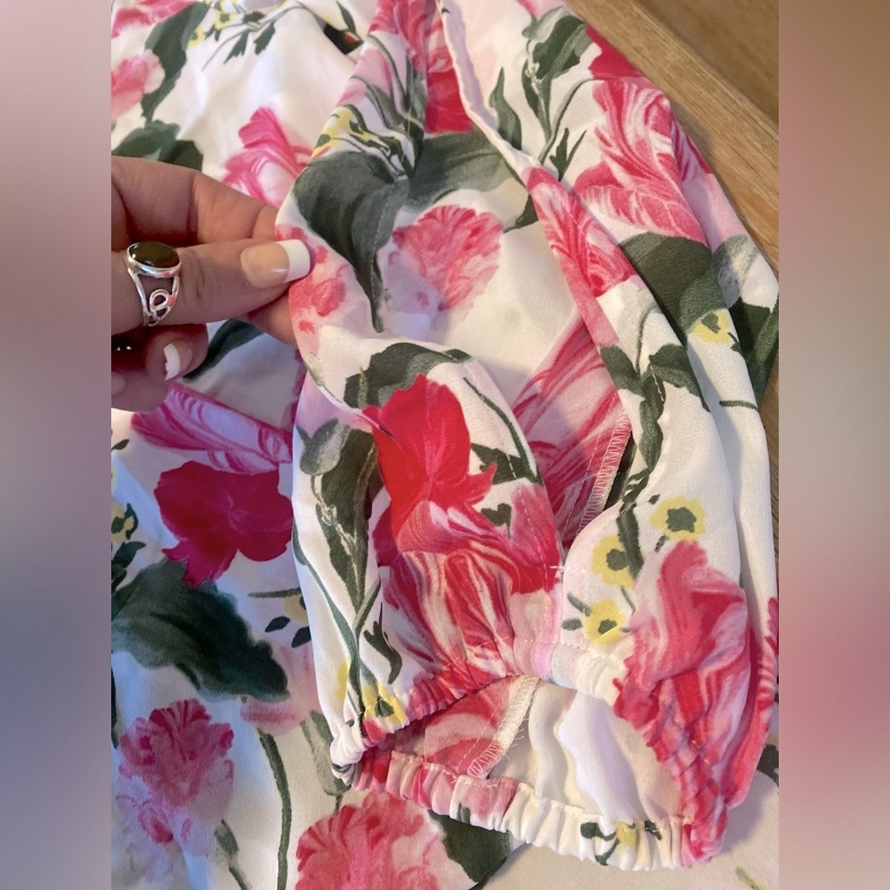 INC Floral Split-Sleeve Pull-Over Blouse - Picture 4 of 7